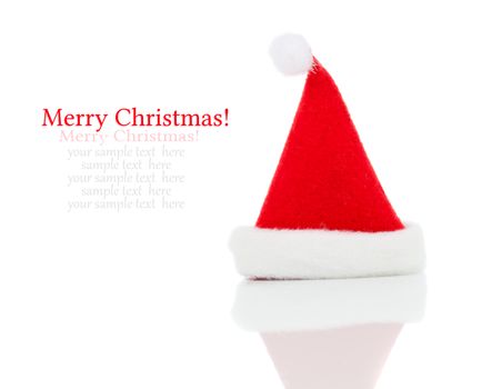 Santa Claus red hat isolated on white background