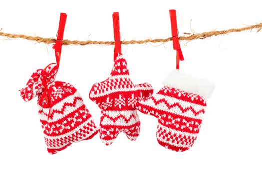 Christmas decoration isolated over white background