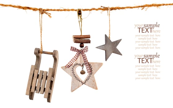 Christmas decoration isolated over white background
