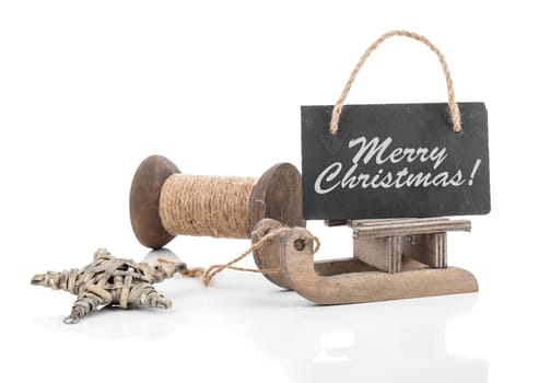 Christmas decoration isolated over white background