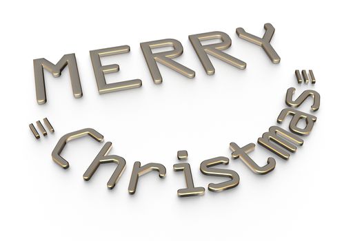 3d text Merry Cristmas and happy new year design.