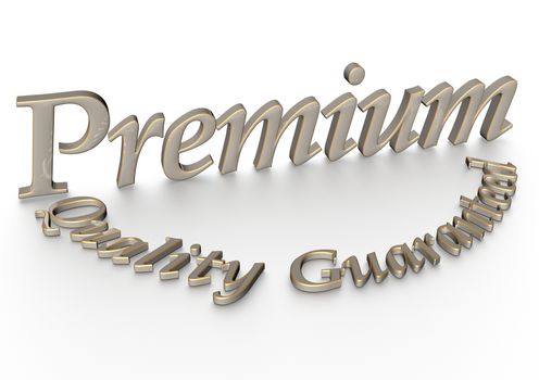 High Quality Premium Quality Guaranteed product badge isolated on white.