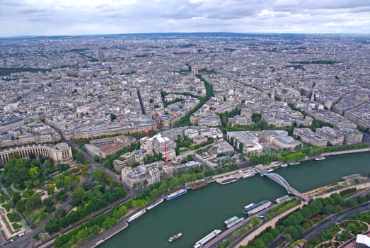 Up view of Paris, Tour Eiffel view.