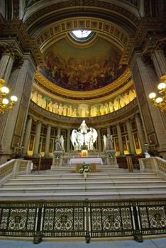 Inside of Madeleine church in Paris.