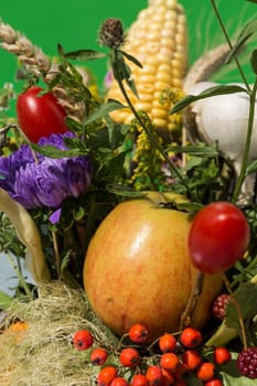 beautiful bouquets of flowers and herbs 