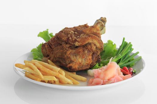 FOOD OF FRIED PORK IN WHITE DISH 







food chicken for eat