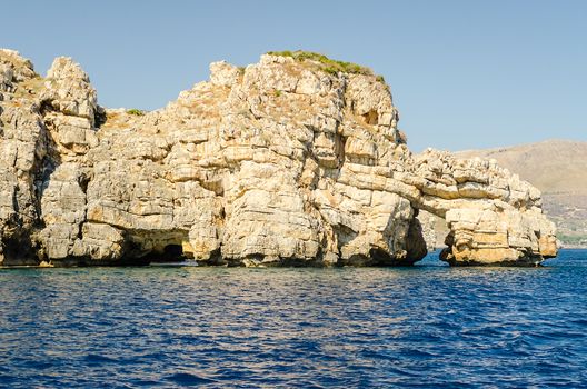 Wild Beautiful Coastline at the Zingaro Natural Reserve, Sicily, summer 2014