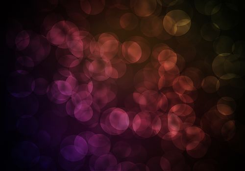 Glow multicolor circles on dark background. Abstract texture