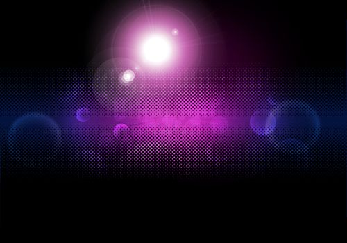 Glow multicolor circles on dark background. Abstract texture