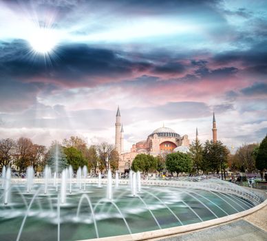 Famous Byzantine Church Hagia Sophia, Istanbul, Turkey.