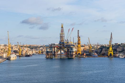 Sea port at Malta