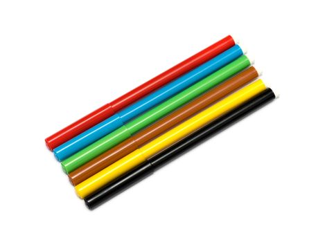 set of felt-tip pens of different colors