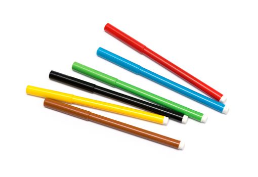 set of felt-tip pens of different colors