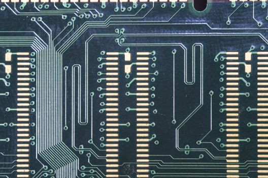 Close up image of a electronic circuit plate.