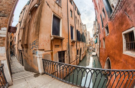 Homes of Venice along city canals.