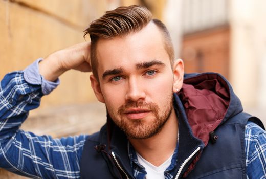 Fashion. Attractive man on the street