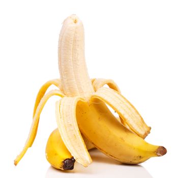 Delicious banana on a white background