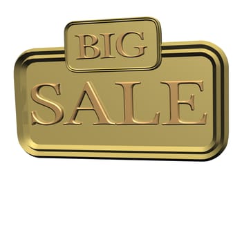 High Quality Big Sale product badge isolated on white.