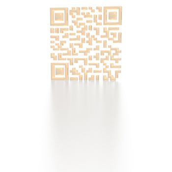 Abstract example of a three-dimensional QR code as a background