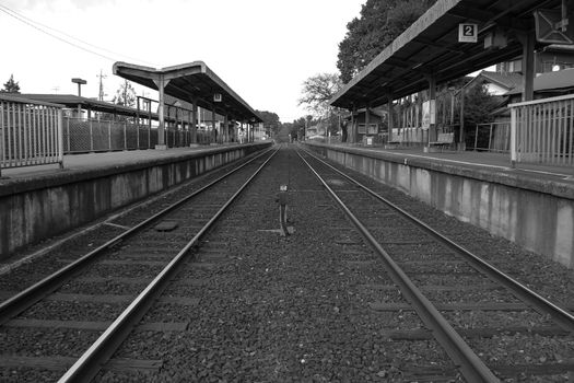 Local old country train station in Japan