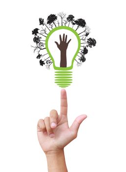 green ecology light bulb