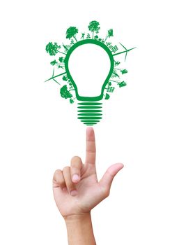 green ecology light bulb