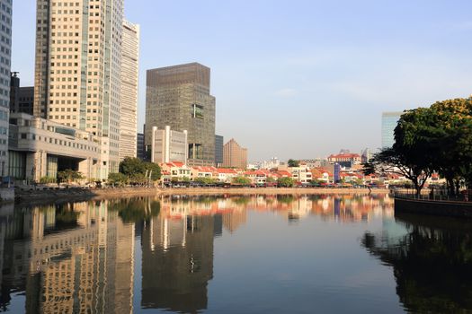 Skyline of Singapore business district, Singapore