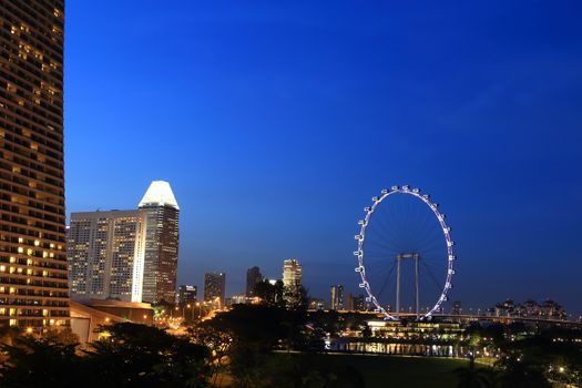 Singapore city skyline