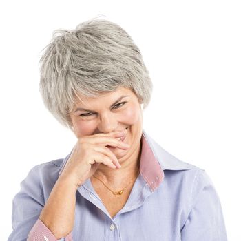 Portrait of a elderly woman laughing