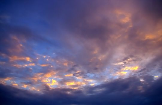 Sunset sky with cloud