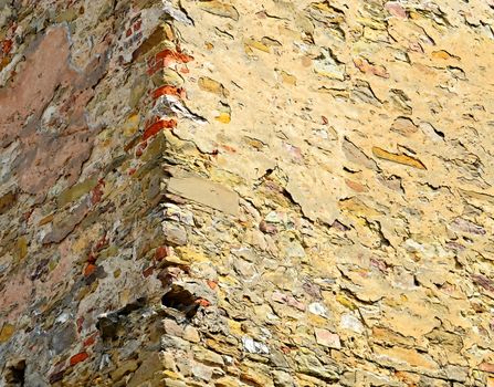 abstract background or texture old illustrated stone wall