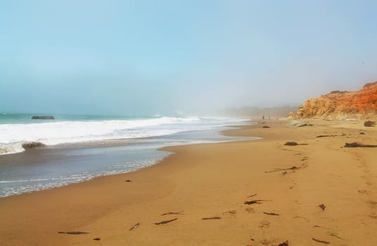 Beach on the winter day.