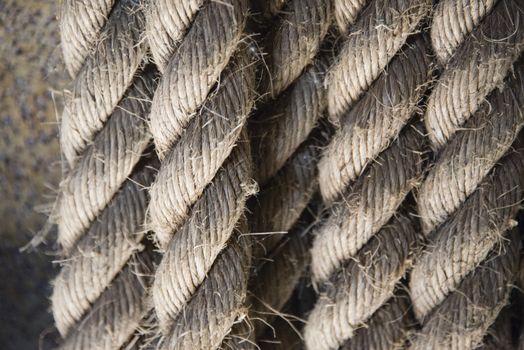 Close up of the details of a rope