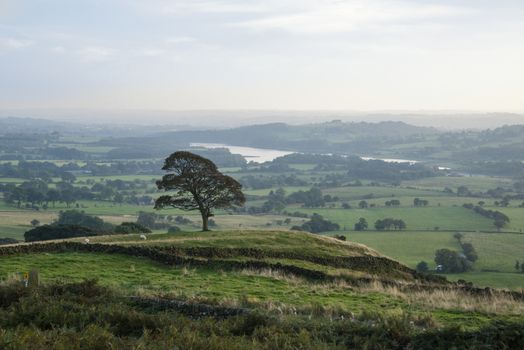 Views from The roaches over Tittesworth reservoir, Staffordshire, England