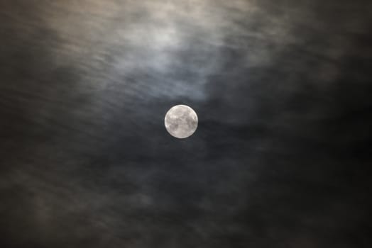 A full moon against a dark sky