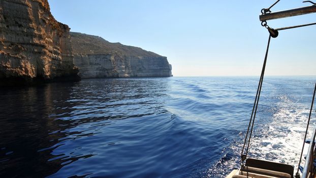 Watching gorgeous cliffs on Maltese island