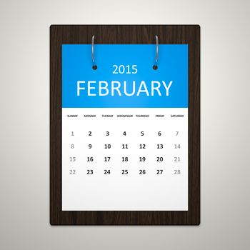 An image of a stylish calendar for event planning February 2015