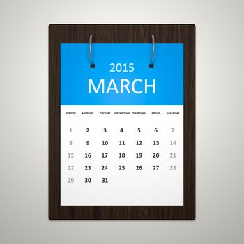 An image of a stylish calendar for event planning March 2015