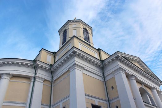 Beautiful church on a background of the blue sky