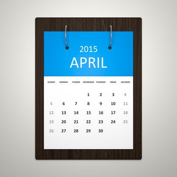 An image of a stylish calendar for event planning April 2015