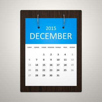 An image of a stylish calendar for event planning December 2015