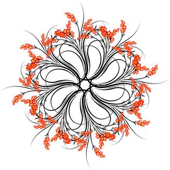 Abstract Floral Scrolls Decoration Element Vector Illustration