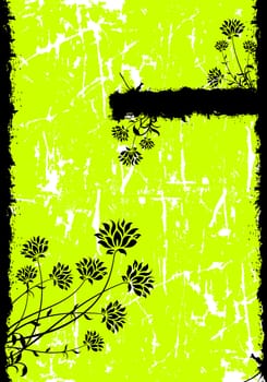 Abstract Spring Grunge Decorative Floral Background Vector Illustration