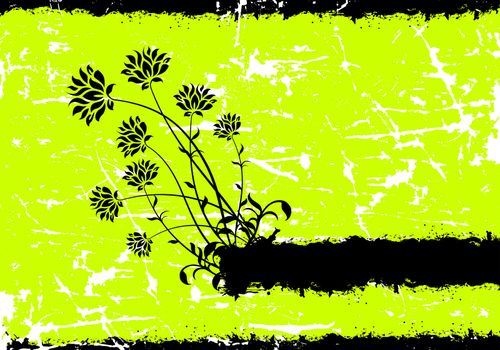 Abstract Spring Grunge Decorative Floral Background Vector Illustration