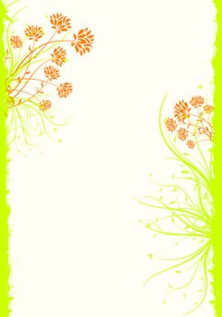 Abstract Spring Grunge Decorative Floral Background Vector Illustration