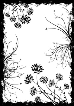 Abstract Spring Grunge Decorative Floral Background Vector Illustration