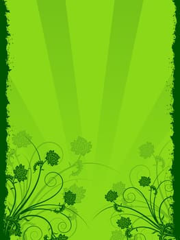 Grunge floral background vector illustration