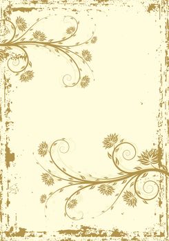 Abstract background with floral elements, digital artwork