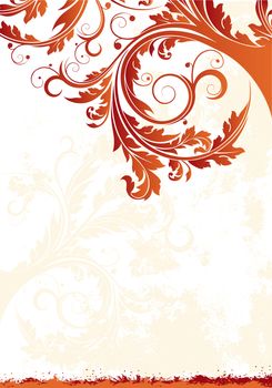 Abstract Floral Vector Background, decorative background