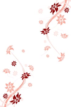 Floral frame. Vector illustration. Abstract flowers.